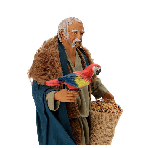 Man with parrot for Neapolitan Nativity Scene with 30 cm characters 4