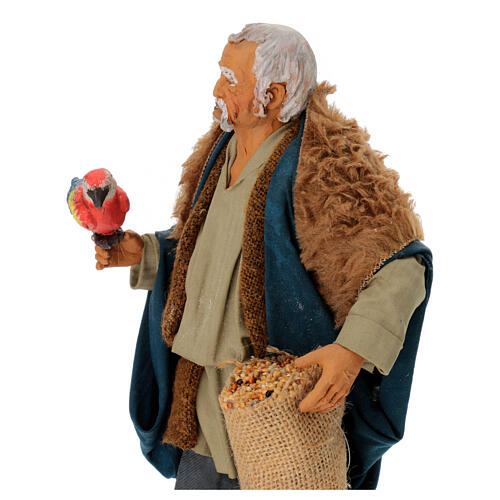 Man with parrot for Neapolitan Nativity Scene with 30 cm characters 6