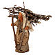 Old woman with wood, 10 cm Neapolitan nativity s2