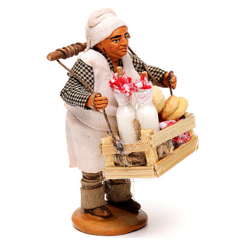 Milkman with box, Neapolitan Nativity scene 10 cm 3