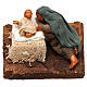 Mother with child in manger, for 10 cm Neapolitan nativity s2