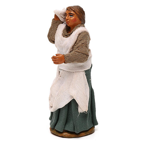 Woman with hand on forehead, 10 cm Neapolitan nativity 2
