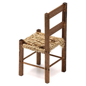 Cadeira em madeira para presépio napolitano com figuras de 15 cm altura média
