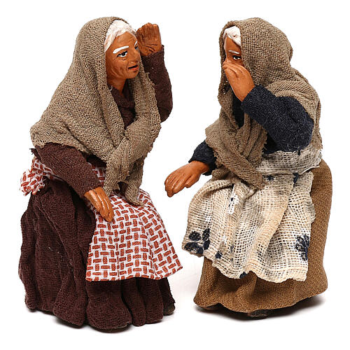 Gossiping ladies, Neapolitan Nativity scene 10 cm 1
