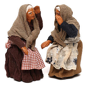 Two gossiping women, for 10 cm Neapolitan nativity