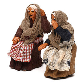 Two gossiping women, for 10 cm Neapolitan nativity