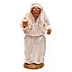 Old man with candle miniature, 10 cm Neapolitan nativity s1