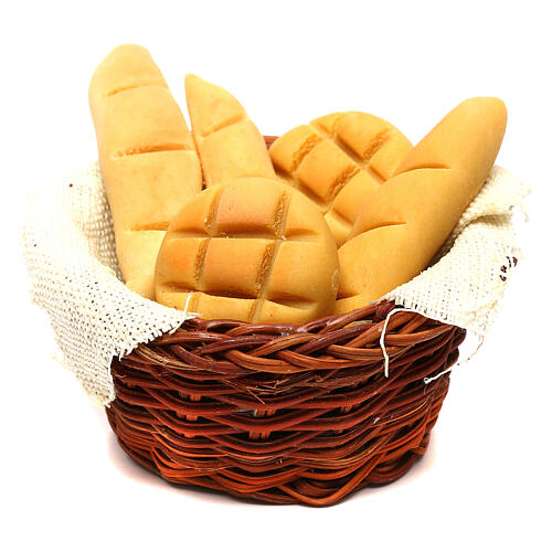 Miniature bread basket Neapolitan nativity 24 cm 1
