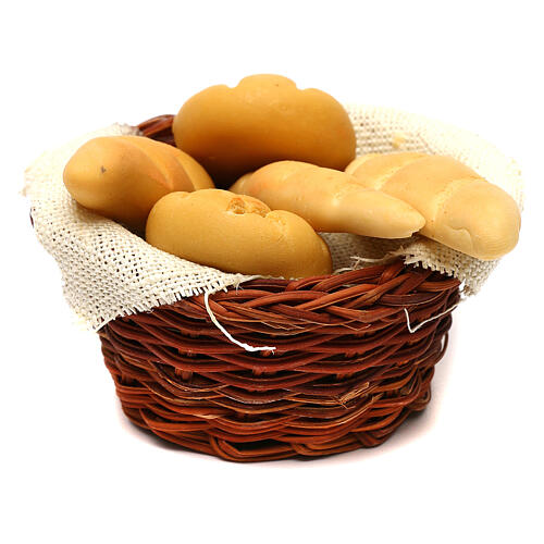 Miniature bread basket Neapolitan nativity 24 cm 3