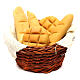 Miniature bread basket Neapolitan nativity 24 cm s1