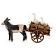 Burro com carrinho gansos para presépio napolitano com figuras de 10 cm de altura média s1