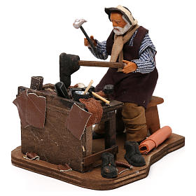 Ciabattino con banco legno presepe napoletano 12 cm