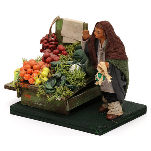 Fruttivendolo banco frutta e verdura presepe napoletano 10 cm 2
