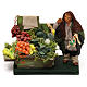 Verdureiro com banca frutos e legumes para presépio napolitano com figuras de 10 cm de altura média s1