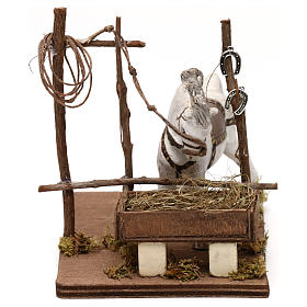 Horse with trough, Neapolitan Nativity scene 10 cm