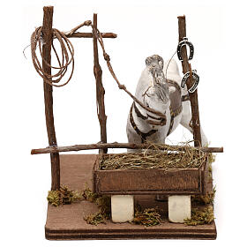 Horse with trough, 10 cm Neapolitan nativity