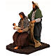 Man covering wife and baby, Neapolitan Nativity scene 10 cm s2