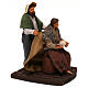 Man covering wife and child, 12 cm Neapolitan nativity s3