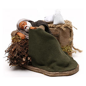 Dormiente che si copre in movimento presepe napoletano 12 cm