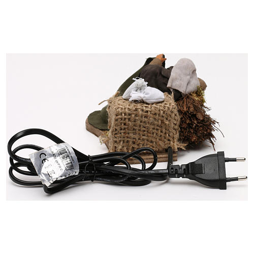 Dorminhoco que cobre-se com movimento para presépio napolitano com figuras de 12 cm altura média 4