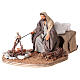 Animated farmer shoveling hay, 12 cm Neapolitan nativity scene s2