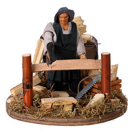 Boscaiolo in movimento presepe napoletano 10 cm
