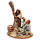 Woman hitting husband figurine, for 10 cm Neapolitan nativity s2