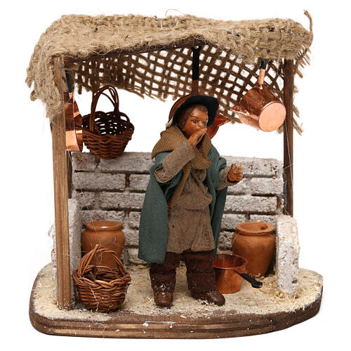 Man at the market miniature, 10 cm Neapolitan nativity 1