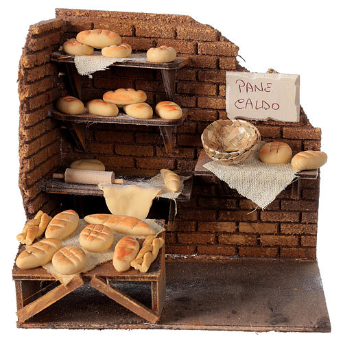 Bakery setting, Neapolitan Nativity scene 13 cm 1