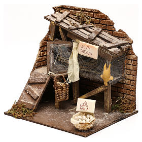Scenetta di un pollaio presepe napoletano 13 cm