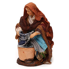 Kneeled woman washing clothes 12 cm Neapolitan Nativity Scene