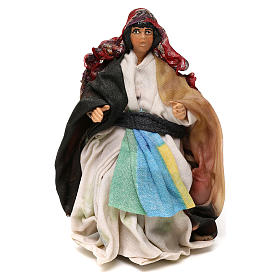 Donna seduta presepe napoletano 12 cm