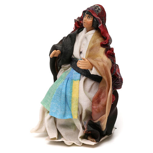 Mini woman sitting, 12 cm Neapolitan nativity 2