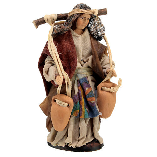 Neapolitan Nativity scene, woman with jars of water 12 cm 1