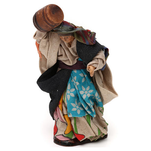 Woman carrying cask, 12 cm Neapolitan nativity 2