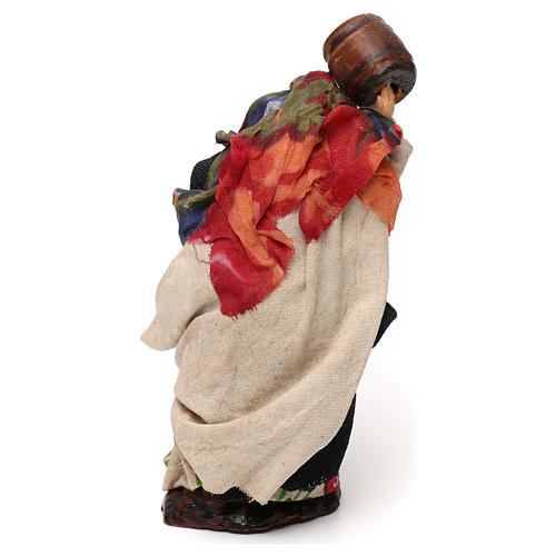 Woman carrying cask, 12 cm Neapolitan nativity 3