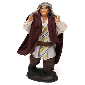 Neapolitan Nativity scene, standing man in contemplation 12 cm