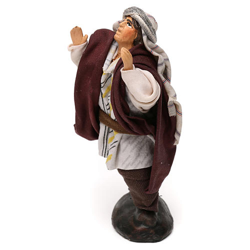 Man giving the voice, 12 cm Neapolitan nativity 2