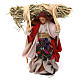 Woman carrying straw, 12 cm Neapolitan nativity s1