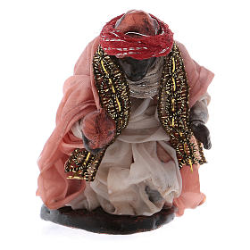 Re Magio moro 12 cm presepe napoletano