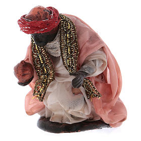 Re Magio moro 12 cm presepe napoletano