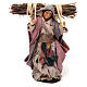Neapolitan Nativity scene, woman with wood 12 cm s1