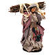 Neapolitan Nativity scene, woman with wood 12 cm s2