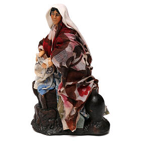 Standing washerwoman, 12 cm Neapolitan nativity