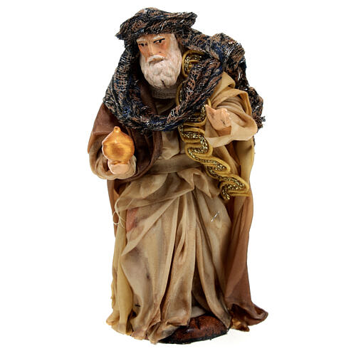 Neapolitan Nativity scene, Magi King with white beard 12 cm 1