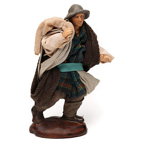 Neapolitan Nativity scene, man with sack 12 cm