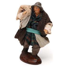 Neapolitan Nativity scene, man with sack 12 cm