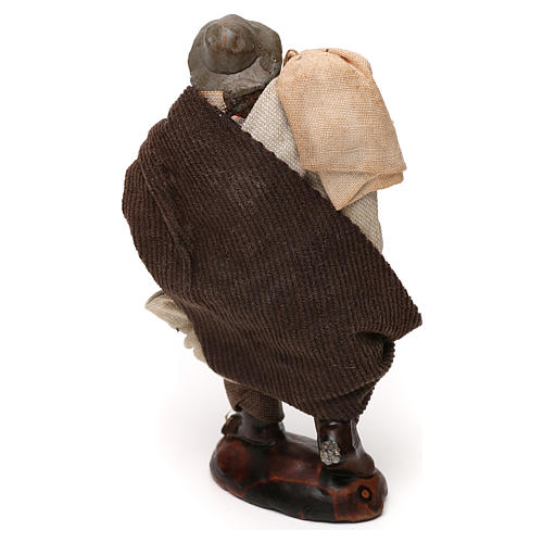 Homem com saco para presépio napolitano com figuras 12 cm altura média 3