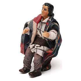 Homem sentado para presépio napolitano com figuras 12 cm altura média