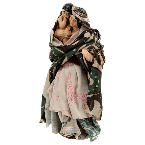 Woman with baby 12 cm Neapolitan Nativity scene figurine 2